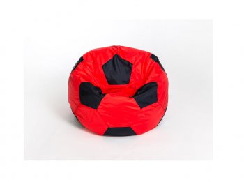 Кресло-мешок Мяч малый красно-черное в Качканаре - kachkanar.mebel-74.com | фото