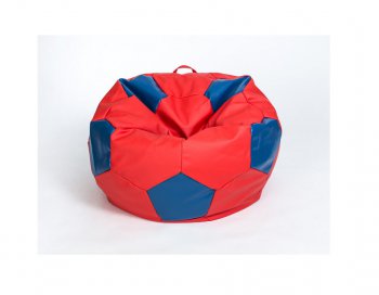 Кресло-мешок Мяч большой Экокожа красно-синее в Качканаре - kachkanar.mebel-74.com | фото