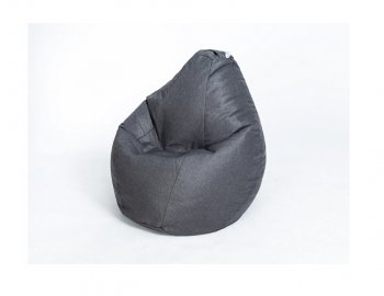 Кресло-мешок Груша велюр темно - серое среднее в Качканаре - kachkanar.mebel-74.com | фото
