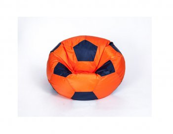 Кресло-мешок Мяч малый оранжево-черное в Качканаре - kachkanar.mebel-74.com | фото