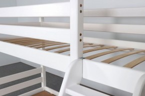 АДЕЛЬ Кровать двухъярусная с наклонной лестницей (белый) в Качканаре - kachkanar.mebel-74.com | фото
