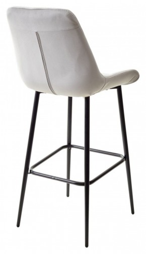 Барный стул ХОФМАН, цвет H-09 Светло-серый, велюр / черный каркас М-City в Качканаре - kachkanar.mebel-74.com | фото