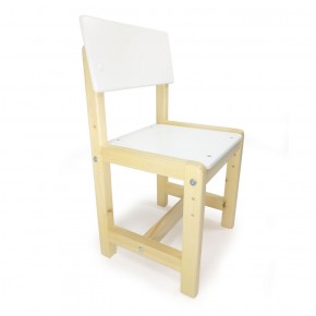 Детский растущий комплект стол и стул  Я САМ "Лофт" (Белый, Сосна) в Качканаре - kachkanar.mebel-74.com | фото