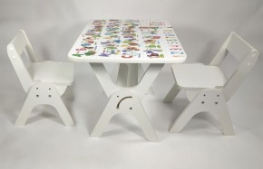 Детский растущий стол-парта и два стула Я САМ "Умка-Дуо" (Алфавит) в Качканаре - kachkanar.mebel-74.com | фото