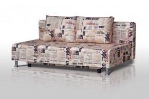 Диван-кровать Комфорт без подлокотников Принт "Gazeta" (2 подушки) в Качканаре - kachkanar.mebel-74.com | фото