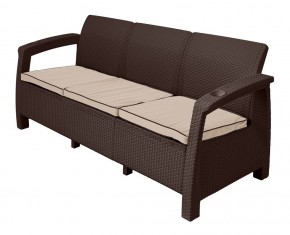 Диван Yalta Premium Sofa 3 Set (Ялта) шоколадный (+подушки под спину) в Качканаре - kachkanar.mebel-74.com | фото