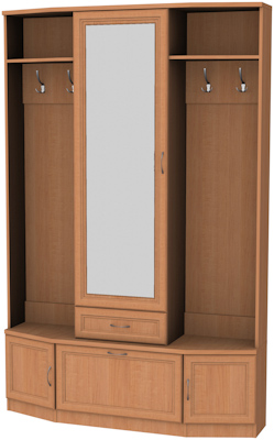 Шкаф для прихожей с зеркалом арт.600 в Качканаре - kachkanar.mebel-74.com | фото