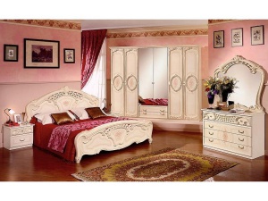 Спальный гарнитур Роза (шкаф 6-ти дверный) в Качканаре - kachkanar.mebel-74.com | фото