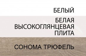 Комод 2D-1S/TYP 34, LINATE ,цвет белый/сонома трюфель в Качканаре - kachkanar.mebel-74.com | фото