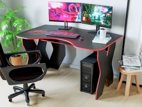 Компьютерный стол КЛ №9.0 (Черный/Красный) в Качканаре - kachkanar.mebel-74.com | фото