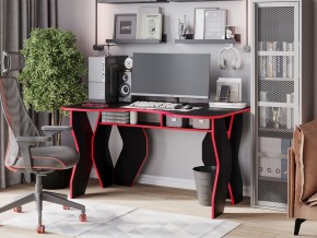 Компьютерный стол КЛ №9.0 (Черный/Красный) в Качканаре - kachkanar.mebel-74.com | фото