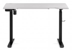 Компьютерный стол Маркос с механизмом подъема 120х75х75 белая шагрень / черный в Качканаре - kachkanar.mebel-74.com | фото