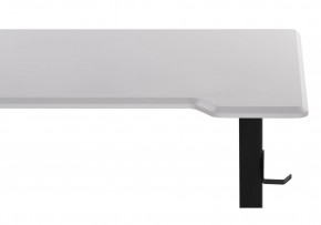 Компьютерный стол Маркос с механизмом подъема 120х75х75 белая шагрень / черный в Качканаре - kachkanar.mebel-74.com | фото