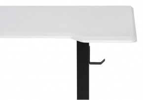 Компьютерный стол Маркос с механизмом подъема 140х80х75 белая шагрень / черный в Качканаре - kachkanar.mebel-74.com | фото