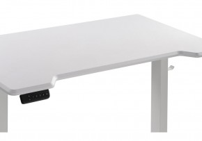 Компьютерный стол Маркос с механизмом подъема 140х80х75 белый / шагрень белая в Качканаре - kachkanar.mebel-74.com | фото