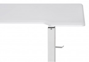 Компьютерный стол Маркос с механизмом подъема 140х80х75 белый / шагрень белая в Качканаре - kachkanar.mebel-74.com | фото