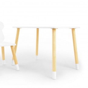 Комплект детской мебели стол и стул Корона (Белый/Белый/Береза) в Качканаре - kachkanar.mebel-74.com | фото