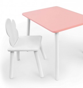 Комплект детской мебели стол и стул Облачко (Розывый/Белый/Белый) в Качканаре - kachkanar.mebel-74.com | фото