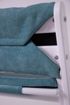 Комплект растущий стул и подушки Конёк Горбунёк Комфорт  (Бело-мятный, Волна) в Качканаре - kachkanar.mebel-74.com | фото