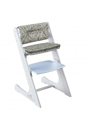 Комплект растущий стул и подушки Конёк Горбунёк Комфорт  (Бело-небесный, Арабика) в Качканаре - kachkanar.mebel-74.com | фото