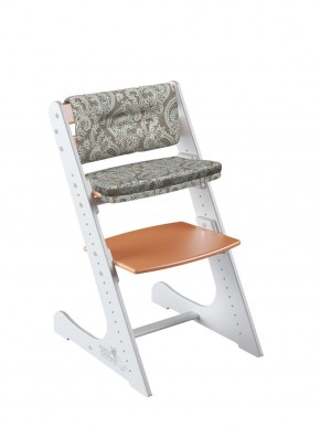 Комплект растущий стул и подушки Конёк Горбунёк Комфорт  (Бело-оранжевый, Арабика) в Качканаре - kachkanar.mebel-74.com | фото