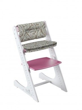 Комплект растущий стул и подушки Конёк Горбунёк Комфорт  (Бело-розовый, Арабика) в Качканаре - kachkanar.mebel-74.com | фото