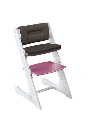 Комплект растущий стул и подушки Конёк Горбунёк Комфорт  (Бело-розовый, Шоколад) в Качканаре - kachkanar.mebel-74.com | фото