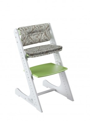 Комплект растущий стул и подушки Конёк Горбунёк Комфорт  (Бело-зеленый, Арабика) в Качканаре - kachkanar.mebel-74.com | фото