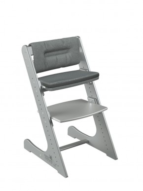 Комплект растущий стул и подушки Конёк Горбунёк Комфорт  (Серый металлик, Графит) в Качканаре - kachkanar.mebel-74.com | фото