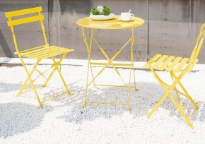 Комплект садовой мебели OTS-001R (стол + 2 стула) металл в Качканаре - kachkanar.mebel-74.com | фото