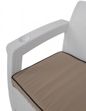 Комплект уличной мебели Yalta Premium Terrace Triple Set (Ялта) белый (+подушки под спину) в Качканаре - kachkanar.mebel-74.com | фото