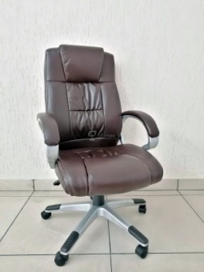 Кресло Barneo K-6 для руководителя (коричневая экокожа) в Качканаре - kachkanar.mebel-74.com | фото