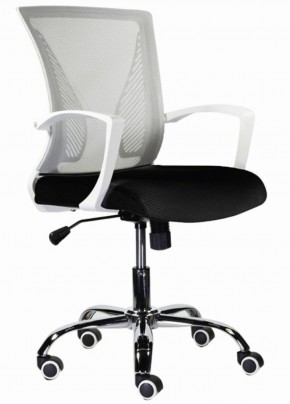 Кресло BRABIX "Wings MG-306" (пластик белый, хром, сетка, серое/черное) 532010 в Качканаре - kachkanar.mebel-74.com | фото