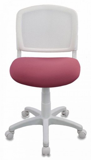 Кресло детское Бюрократ CH-W296NX/26-31 белый TW-15 розовый 26-31 в Качканаре - kachkanar.mebel-74.com | фото