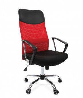 Кресло для руководителя CHAIRMAN 610 N (15-21 черный/сетка красный) в Качканаре - kachkanar.mebel-74.com | фото
