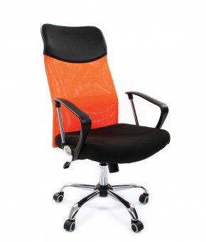 Кресло для руководителя CHAIRMAN 610 N (15-21 черный/сетка оранжевый) в Качканаре - kachkanar.mebel-74.com | фото