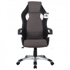 Кресло компьютерное BRABIX Techno GM-002 (ткань) черное/серое, вставки белые (531815) в Качканаре - kachkanar.mebel-74.com | фото