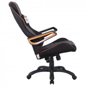 Кресло компьютерное BRABIX Techno Pro GM-003 (ткань черное/серое, вставки оранжевые) 531813 в Качканаре - kachkanar.mebel-74.com | фото