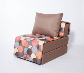 Кресло-кровать бескаркасное Харви (коричневый-геометрия браун) в Качканаре - kachkanar.mebel-74.com | фото