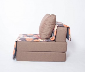 Кресло-кровать бескаркасное Харви (коричневый-геометрия браун) в Качканаре - kachkanar.mebel-74.com | фото