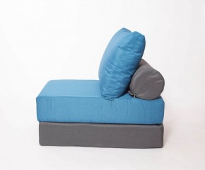 Кресло-кровать-пуф бескаркасное Прайм (синий-графит (Ф)) в Качканаре - kachkanar.mebel-74.com | фото