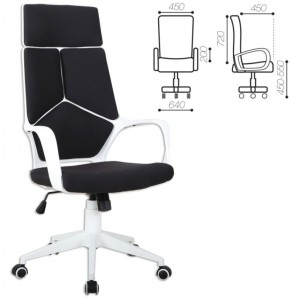 Кресло офисное BRABIX PREMIUM "Prime EX-515" (пластик белый, ткань, черное) 531812 в Качканаре - kachkanar.mebel-74.com | фото