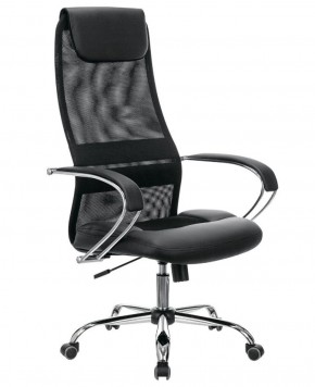 Кресло офисное BRABIX PREMIUM "Stalker EX-608 CH" (хром, ткань-сетка/кожзам, черное) 532091 в Качканаре - kachkanar.mebel-74.com | фото