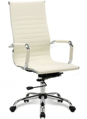 Кресло офисное BRABIX "Energy EX-509" (экокожа, хром, бежевое) 531166 в Качканаре - kachkanar.mebel-74.com | фото