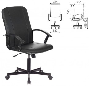 Кресло офисное BRABIX "Simple EX-521" (экокожа, черное) 532103 в Качканаре - kachkanar.mebel-74.com | фото