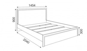 Кровать 1.4 М16 Стандарт с настилом Беатрис (Орех гепланкт) в Качканаре - kachkanar.mebel-74.com | фото