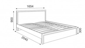 Кровать 1.6 М07 Стандарт с основанием Беатрис (Орех гепланкт) в Качканаре - kachkanar.mebel-74.com | фото