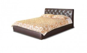 Кровать 1600 Флоренция в к/з "Классик 307 коричневый" (серия Норма) + основание + опоры в Качканаре - kachkanar.mebel-74.com | фото