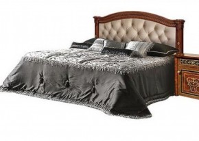 Кровать 2-х спальная с мягким изголовьем без изножья Карина-3 орех (К3КР-4[1]) в Качканаре - kachkanar.mebel-74.com | фото