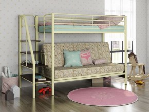 Кровать двухъярусная с диваном "Мадлен-3" (Белый/Фиолетовы) в Качканаре - kachkanar.mebel-74.com | фото
